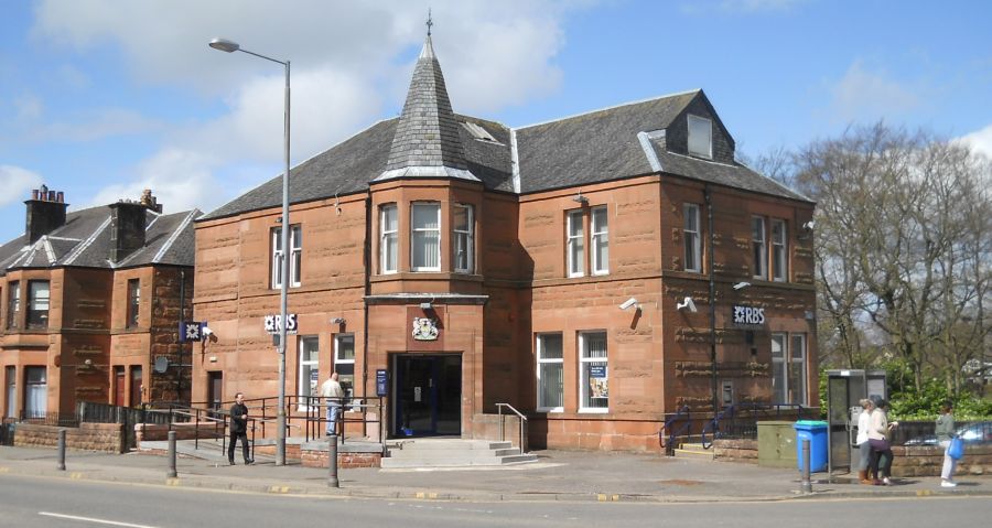 Bank Sandstone Building in Stepps in the NE of Glasgow