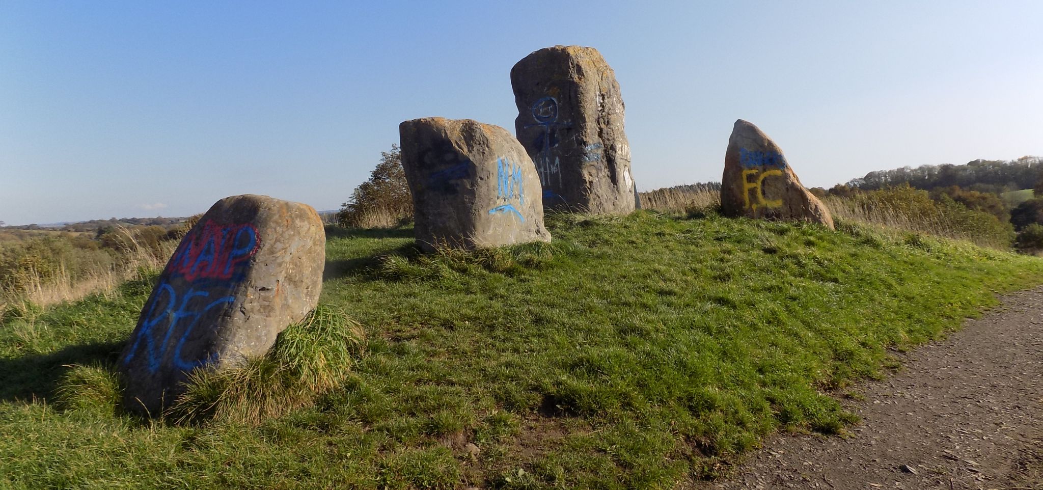 Boulders at Cairnmount in Eglinton Country Park