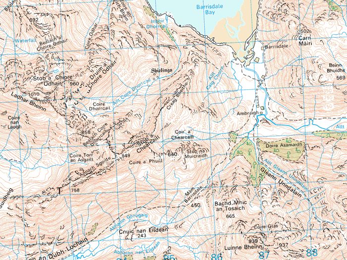 Map of Luinne Bheinn