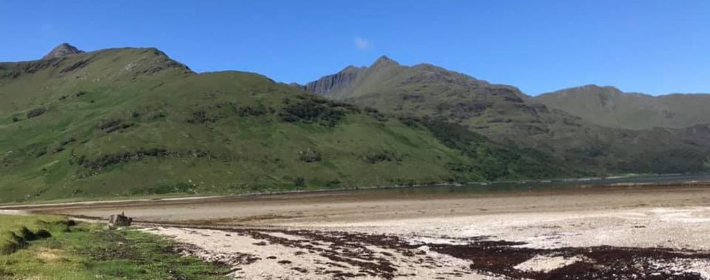 Ladhar Bheinn from Barrisdale Bay on Loch Hourn