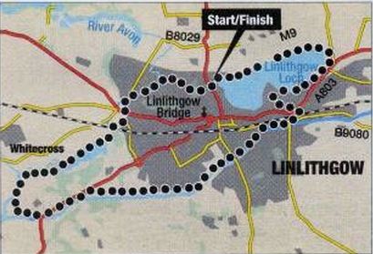 Map for walk around Linlithgow