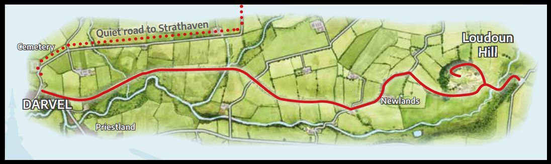 Route Map of Darvel and Loudoun Hill