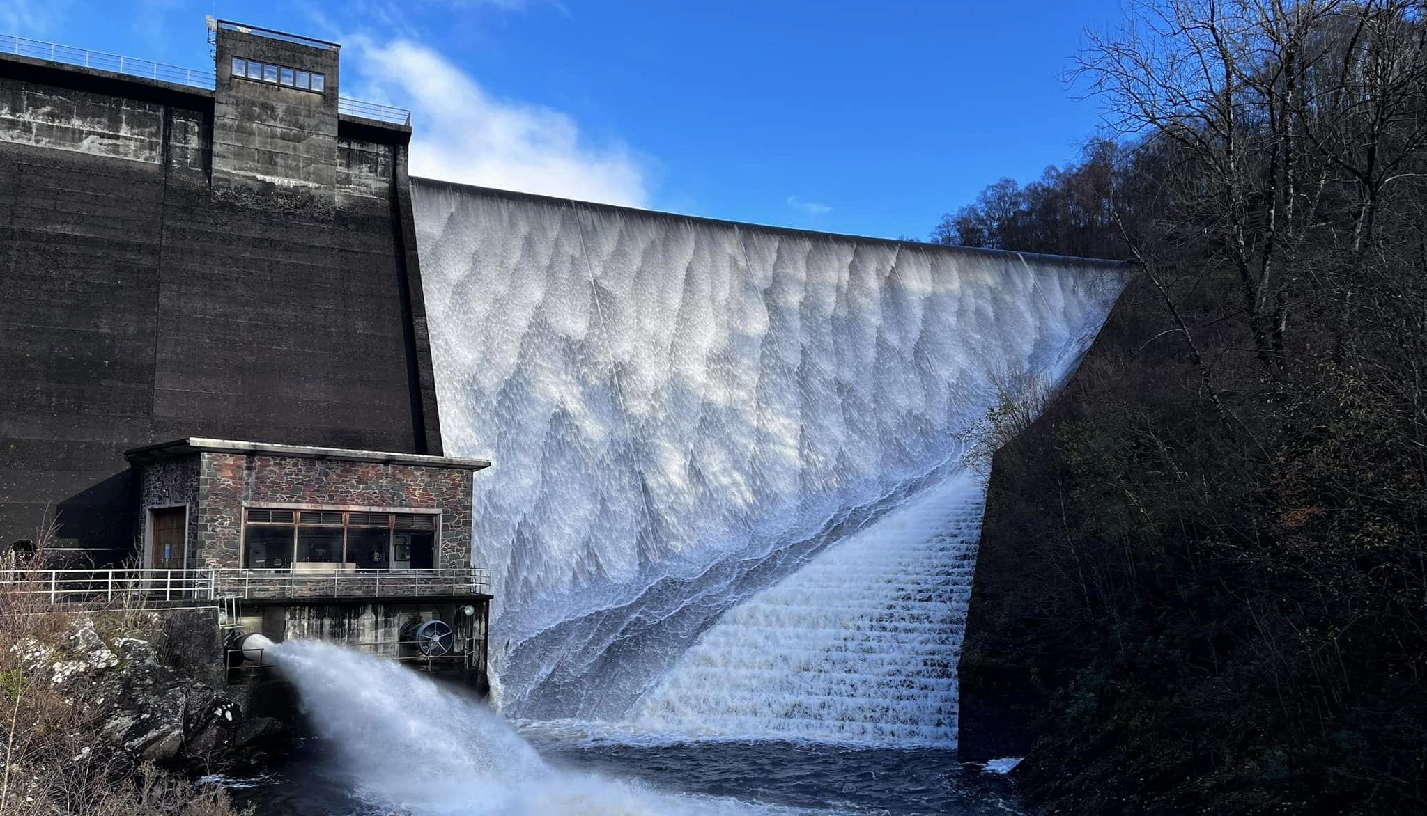 The dam on Glen Finglas Reservoir