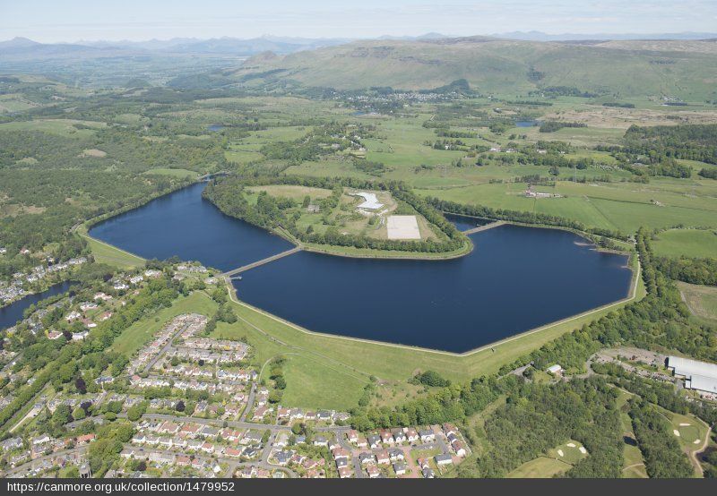 Aerial view of Mugdock and Craigmaddie ) Reservoirs