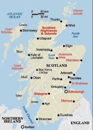 Map of Scotland