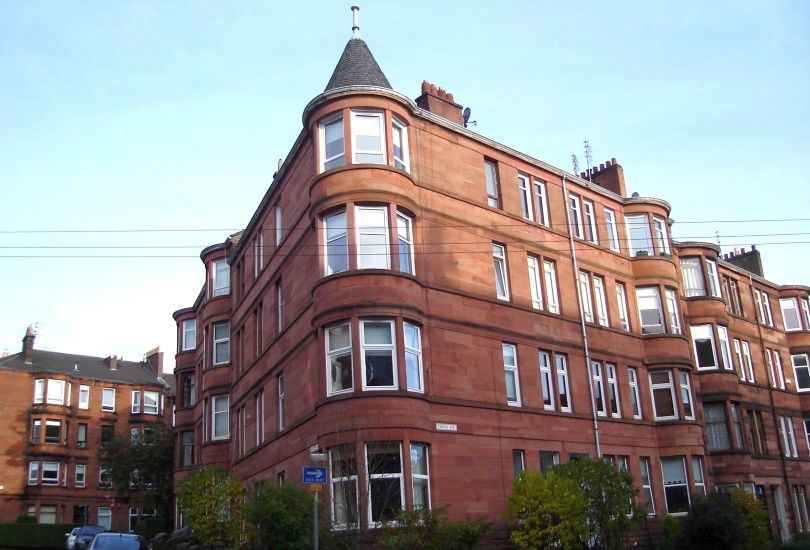 Sandstone Tenement Building in Trefoil Avenue at Shawlands