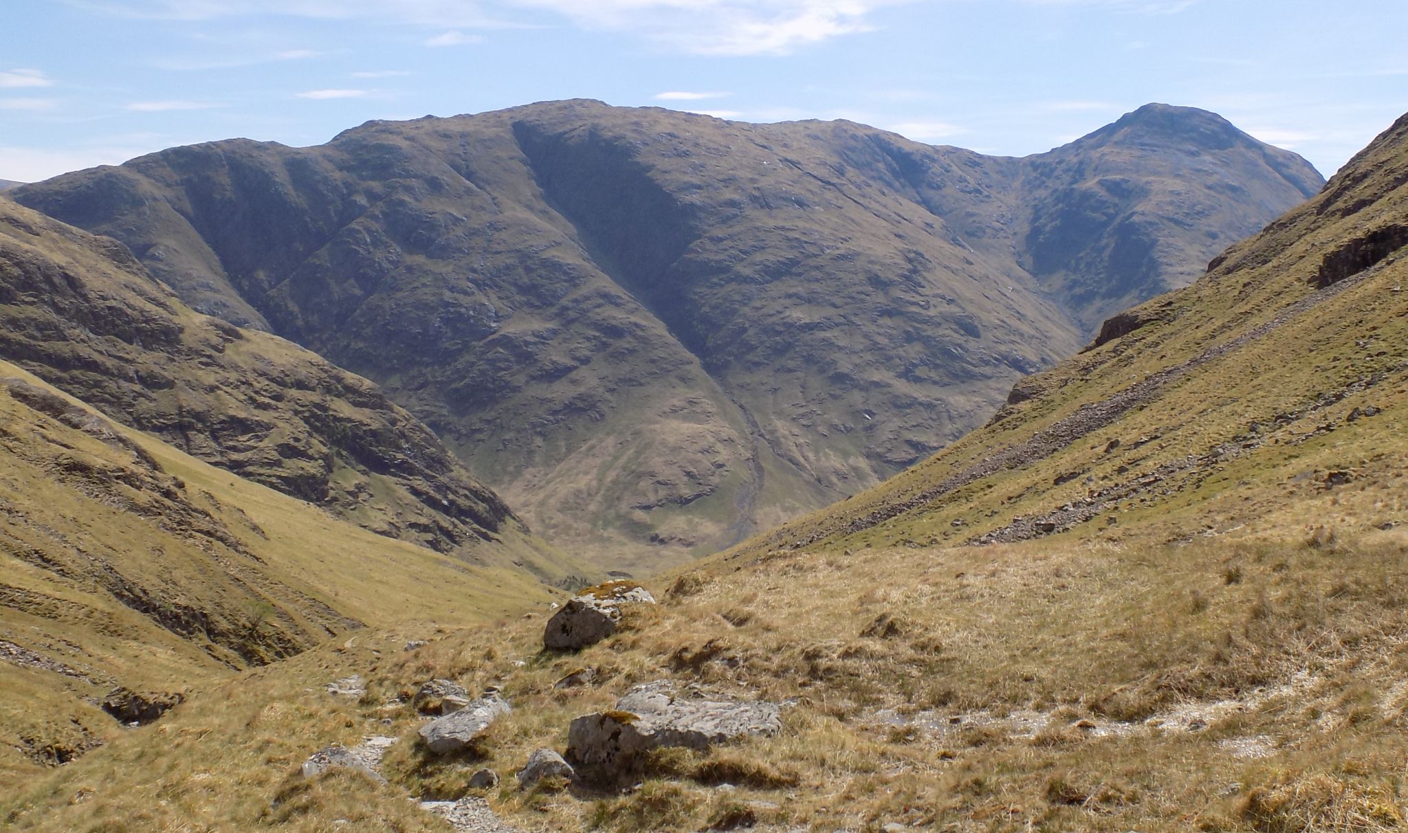 Beinn Ceitlein and Stob Dubh from the Allt Lairig Eilde