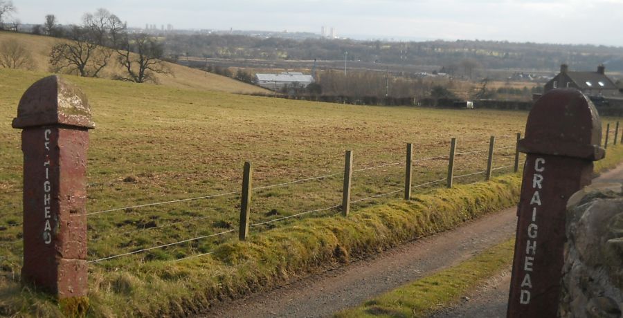 Gateway to Craighead Farm above Torrance