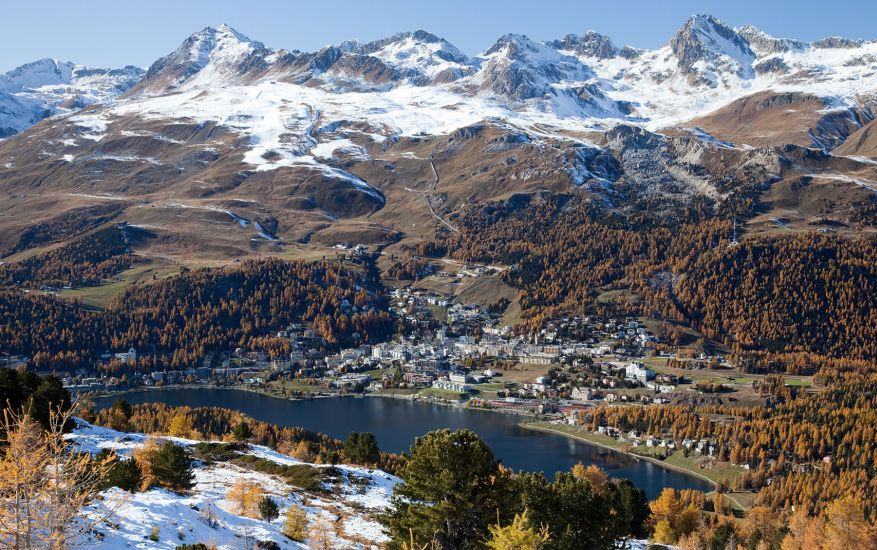 St. Moritz in the Engadine Valley of Switzerland