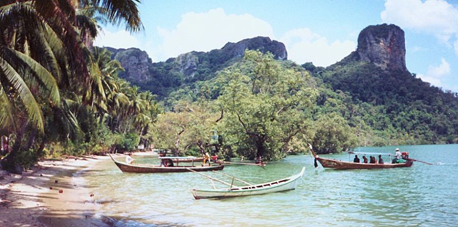 Hat Rai Leh ( East ) at Phra Nang near Krabi in Southern Thailand