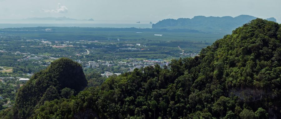 View over Krabi Town in Southern Thailand