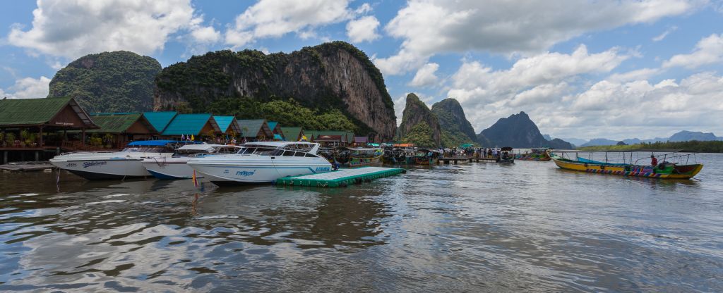 Moslem Village on Ko Panyi in Phang Nga Bay in Southern Thailand