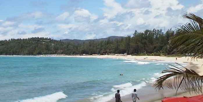 Beach at Ao Kata on Ko Phuket in Southern Thailand