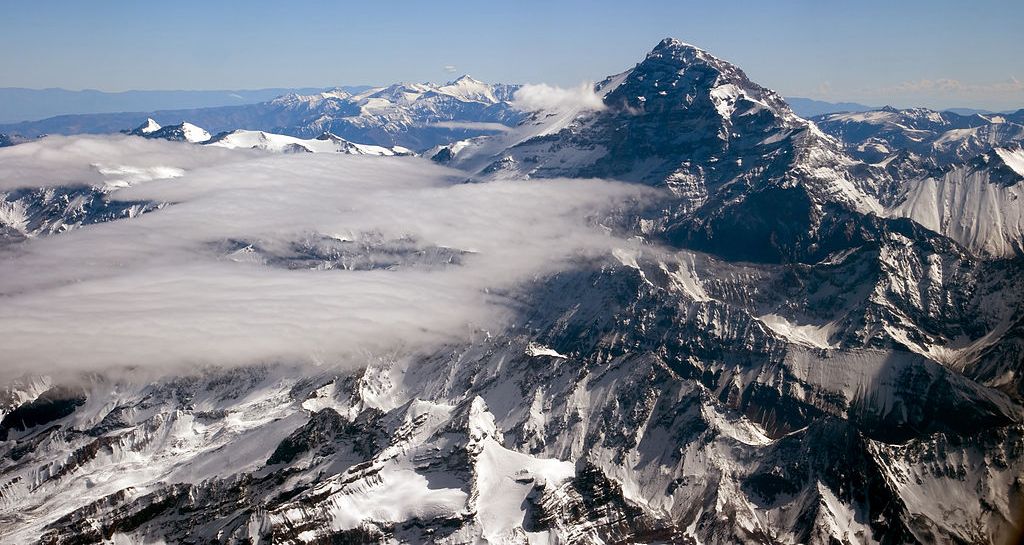 Aerial view of Mount Aconcagua